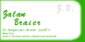 zalan braier business card